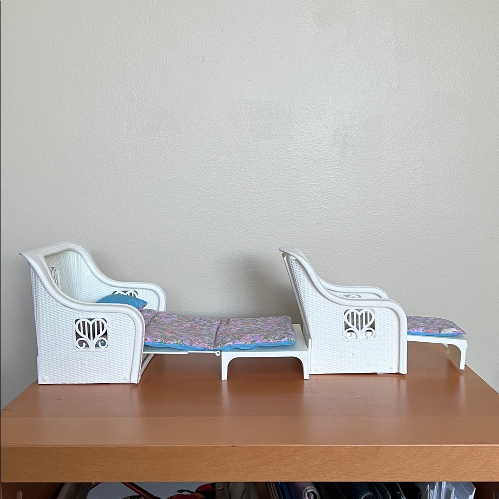 80s Barbie faux wicker furniture - Picture 9 of 13
